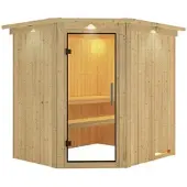 Karibu Sauna »Talsen«, für 3 Personen, ohne Ofen - beige
