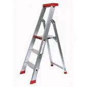 Szagato Stehleiter 3 Stufen Profi 149x50x16cm ALU Stufenleiter 3 Stufen Stehleiter 3 Stufen Aluleiter 3 Stufen Haushaltsleiter 3 Stufen Bockleiter