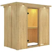Karibu Sauna »Pärnu«, für 2 Personen, ohne Ofen - beige