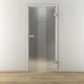 NOVADOORS Glasdrehtür »NOVA 557«, matt - transparent