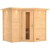 Karibu Sauna »Riga 2«, für 4 Personen, ohne Ofen - beige