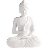 Räder Zen Spirit Buddha Figur sitzend groß Porzellan Weiß