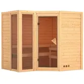 Karibu Sauna »Kunda«, für 4 Personen, ohne Ofen - beige