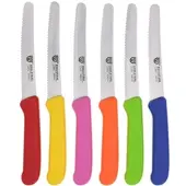 Gräwe Tafel- Brötchenmesser / Frühstücksmesser 6 Stück bunt