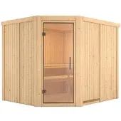 Karibu Sauna »Haaspsalu«, für 4 Personen, ohne Ofen - beige