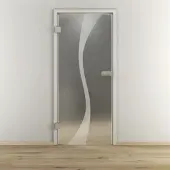 NOVADOORS Glasdrehtür »NOVA 583«, matt - transparent