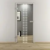 NOVADOORS Glasdrehtür »NOVA 502«, glänzend - transparent
