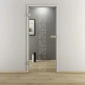 NOVADOORS Glasdrehtür »NOVA 504«, glänzend - transparent