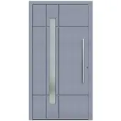 KNOCK Flügelüberdeckende Kunstoff-Haustür »Terra«, grau