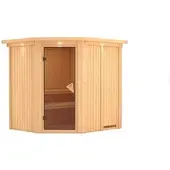 Karibu Sauna »Maardu«, für 3 Personen, ohne Ofen - beige