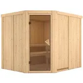 Karibu Sauna »Haaspsalu«, für 4 Personen, ohne Ofen - braun