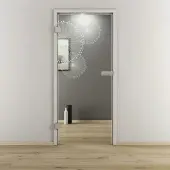 NOVADOORS Glasdrehtür »NOVA 507«, glänzend - transparent