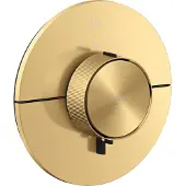Hansgrohe AXOR ShowerSelect ID Thermostat Unterputz rund für 1 Verbraucher, Brushed Gold Optic