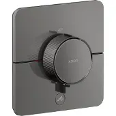 Hansgrohe AXOR ShowerSelect ID Thermostat HighFlow Unterputz softsquare für 1 Verbraucher und einen zusätzlichen Abgang, Polished Black Chrome