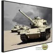 Papermoon Infrarotheizung »EcoHeat - Kriegspanzer in der Wüste«, Matt-Effekt - bunt