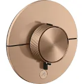 Hansgrohe AXOR ShowerSelect ID Thermostat HighFlow Unterputz rund für 1 Verbraucher und einen zusätzlichen Abgang, Brushed Red Gold
