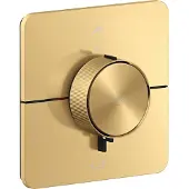 Hansgrohe AXOR ShowerSelect ID Thermostat Unterputz softsquare für 2 Verbraucher mit integrierter Sicherungskombination nach EN1717, Brushed Gold Optic