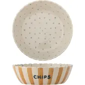 Bloomingville Chip Schale, orange/weiß, Höhe 7 cm, Keramik - , Chip, Orange, für Küche, Keramik