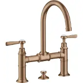 Hansgrohe 2-Griff-Waschtischarmatur AXOR MONTREUX 220 DN 15 m Hebelgr. m ZAG 1 1/4Zoll bru red brushed red gold