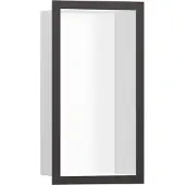 Hansgrohe XtraStoris Individual Wandnische Mattweiß mit Designrahmen 300/150/100, Brushed Black Chrome