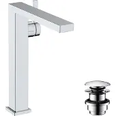 Hansgrohe Tecturis E Einhebel-Waschtischmischer 240 Fine CoolStart EcoSmart+ für Aufsatzwaschtische mit Push-Open Ablaufgarnitur, Chrom