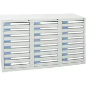 Stumpf Schubladenschrank Serie ESTA, 24 Schubladen lichtgrau (24x100mm)