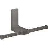 Hansgrohe AXOR Universal Rectangular Toilettenpapierhalter, Metall, doppelt, 42657