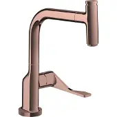 Hansgrohe Spültisch-Einhebelmischer 230 Axor Citterio mit Ausziehbrause, polished red gold