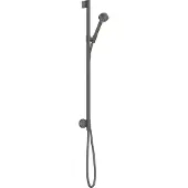 Hansgrohe AXOR One Brauseset 75 1-jet EcoSmart, mit Wandanschluss, 48791340, Farbe: Brushed Black Chrome