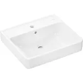 Hansgrohe Xanuia Q Waschtisch 550/480 mit Hahnloch und Überlauf, Weiß, 1 Stk.