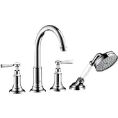 Hansgrohe 4-Loch Wannenrandarmatur AXOR MONTREUX DN 15 m Hebelgr. stainless steel optic stainless steel optic