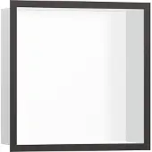 Hansgrohe Wandnische XTRASTORIS Individual mattweiß 300x300x100mm Designrahmen bru 300 x 300 x 100 mm Designrahmen brushed black chrome