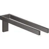 Hansgrohe AXOR Universal Rectangular Handtuchhalter, Metall, doppelt, fest, Länge 380mm, 42622