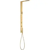 Hansgrohe AXOR ShowerComposition Duschpaneel, mit Thermostat, Kopfbrause 110/220, Schulterbrause, inklusive Zubehör, 12595250, Farbe: Brushed Gold Optic