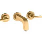 Hansgrohe 3-Loch Waschtischarmatur AXOR CITTERIO DN 15 UP m Al 162mm Hebelgr u Ros. bru b brushed brass