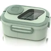 Arendo Lunchbox Bento Box mit Besteck & Fächern