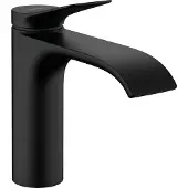 Hansgrohe Vivenis, Einhebel-Waschtischmischer 110, mit Zugstangen-Ablaufgarnitur, Mattschwarz, 1 Stk.