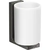 Hansgrohe AXOR Universal Rectangular Zahnputzbecher, Metall, Glas weiss, 42604