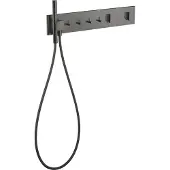 Hansgrohe AXOR ShowerComposition Thermostatmodul 610/110 Unterputz für 4 Verbraucher, Polished Black Chrome