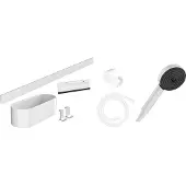 Hansgrohe Handbrause Set WallStoris 105 3jet Eco, o TH, m BrSt, Ac-Se, m.-we