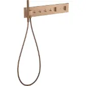 Hansgrohe AXOR ShowerComposition Thermostatmodul 610/110 Unterputz für 4 Verbraucher, Brushed Red Gold