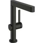 Hansgrohe Finoris Einhebel-Waschtischarmatur 230 mit Schwenkauslauf und Push-Open Ablaufgarnitur, Ausladung 178mm, 76060340, Farbe: Brushed Black Chrome