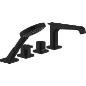 Hansgrohe Fertigset Axor Citterio E 4-L-BW-Rand-Arm., m Thermostat, mattschwarz