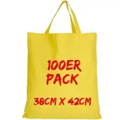 TEXXILLA Baumwolltasche Mehrpack Classic mit zwei kurzen Henkeln, Gelb, gelb