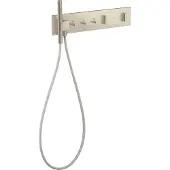 Axor ShowerComposition Thermostatmodul Select, 3 Verbraucher, 540/110, 12572820, Farbe: Brushed Nickel