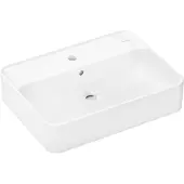 Hansgrohe Aufsatzwaschtisch Xuniva Q mit Hahnloch mit Überlauf 600x450mm weiß weiß