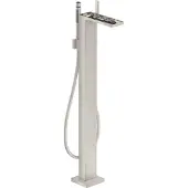 Hansgrohe Wannen-Einhebelmischer Axor MyEdition A 196mm, boden, o. Pl., Edelstahl-Optik