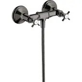 Hansgrohe Zweigriff-Brausearmatur Axor Montreux AP, 1 Verbr., m Kreuzgr., pol. bla vc