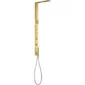 Hansgrohe AXOR ShowerComposition Duschpaneel mit Thermostat, Kopfbrause 110/220 1jet und Schulterbrause, Brushed Brass