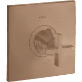 Hansgrohe AXOR Citterio Thermostat HighFlow Unterputz mit Kreuzgriff Brushed Red Gold, 39716310